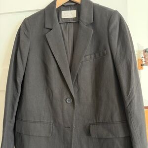 Everlane black blazer (linen-blend)
